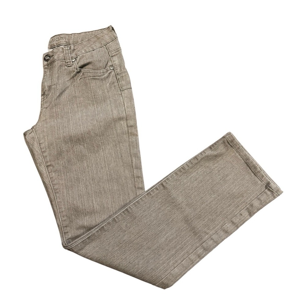 Lamasini Y2K‎ Low Rise Straight Jeans Sz 11 31x30 Embroidered